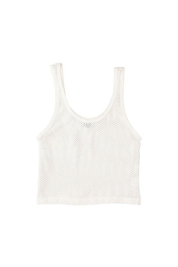 Mesh Sporty Tank | Jungmaven Hemp Clothing & Accessories / Color: Washed White