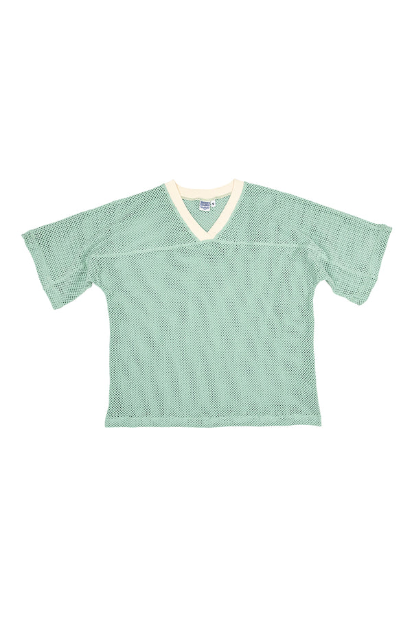Miles Mesh Jersey | Jungmaven Hemp Clothing & Accessories / Color: Aloe Green w/ Banana Crepe 