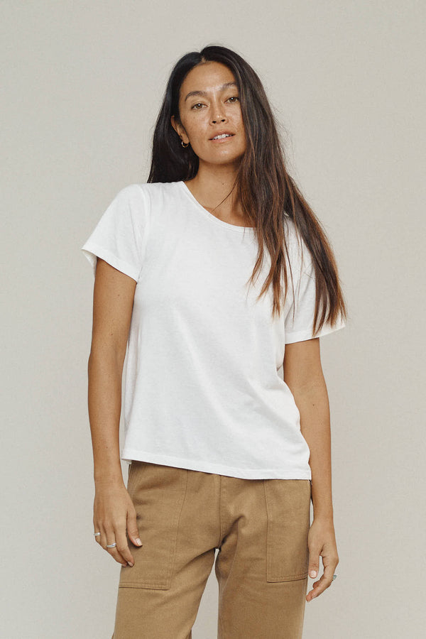 Ojai Tee | Jungmaven Hemp Clothing & Accessories / model_desc: Tamiko is 5’8” wearing S