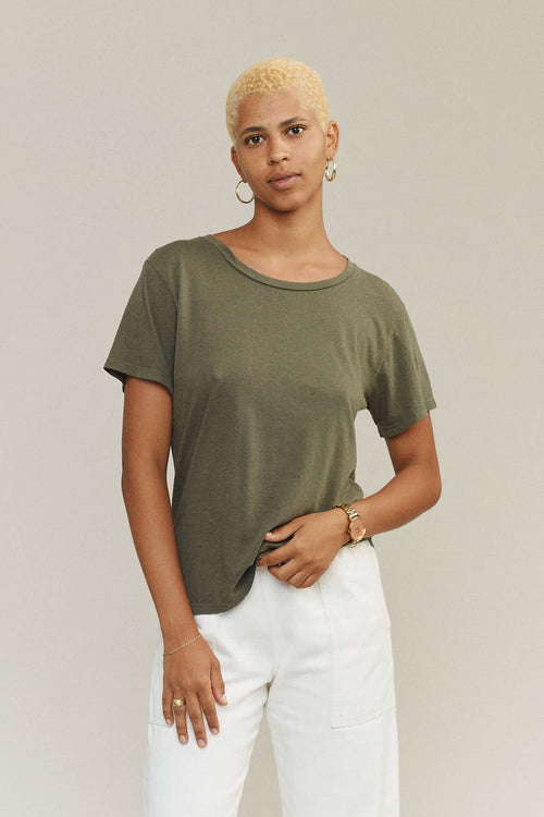 Ojai Tee | Jungmaven Hemp Clothing & Accessories / model_desc: Nay is 5’9” wearing Small