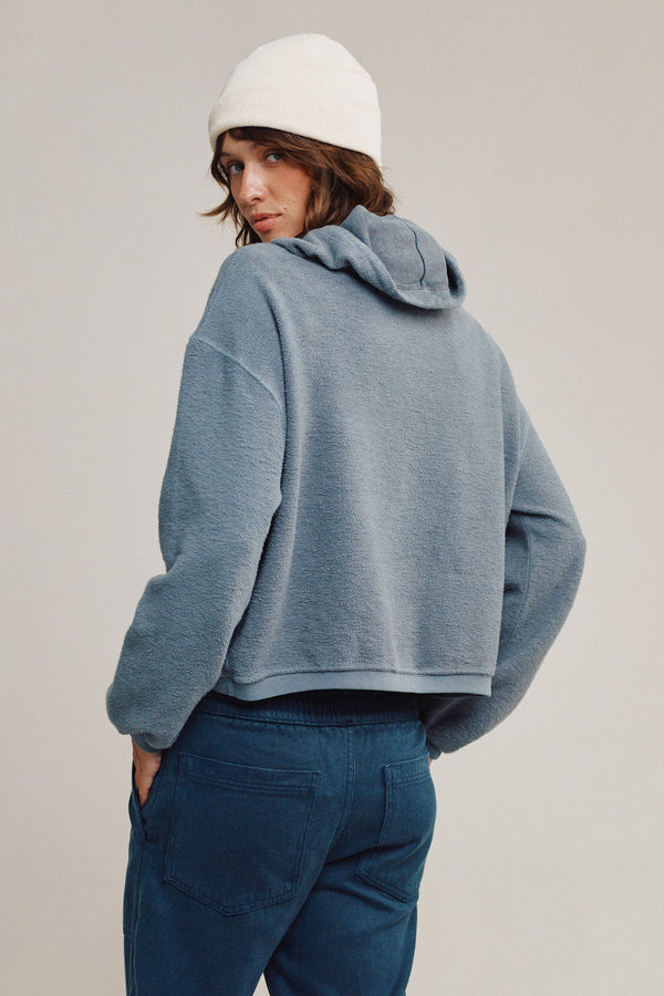 Heathered Osprey Cropped Sweatshirt | Jungmaven Hemp Clothing & Accessories / Color: