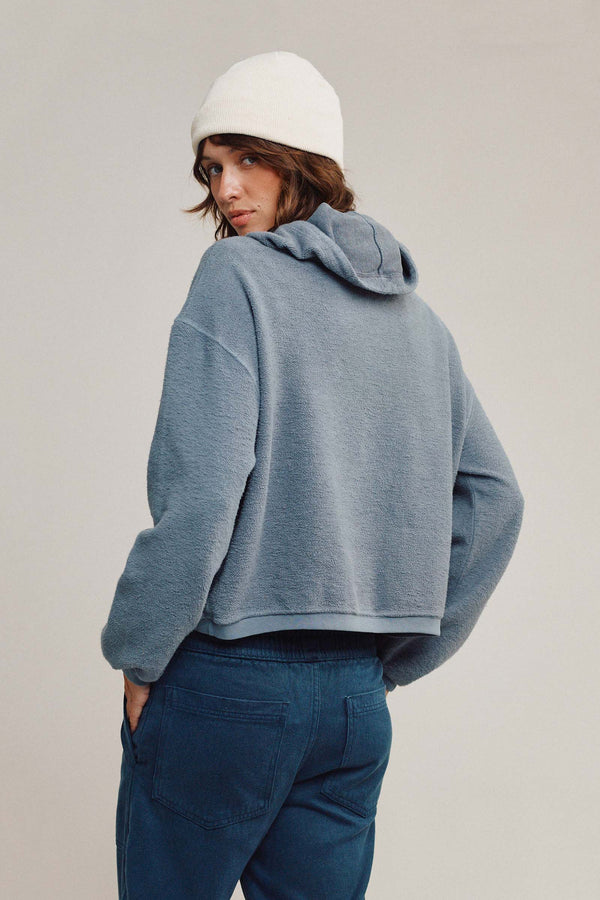 Heathered Osprey Cropped Sweatshirt | Jungmaven Hemp Clothing & Accessories / Color: