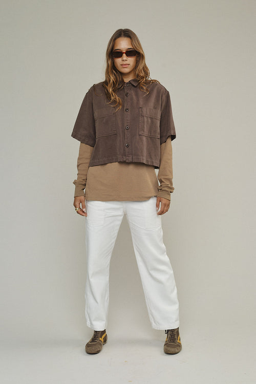 Phinney Twill Shirt | Jungmaven Hemp Clothing & Accessories / model_desc: Maya is 5’10” wearing Small