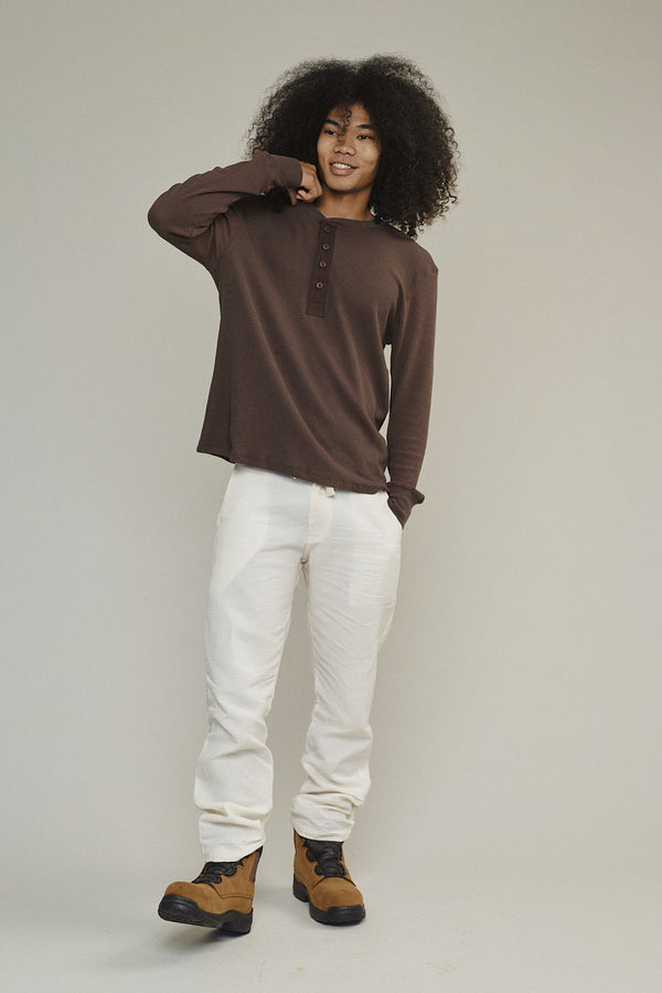 Owl Henley Tee | Jungmaven Hemp Clothing & Accessories / Color: