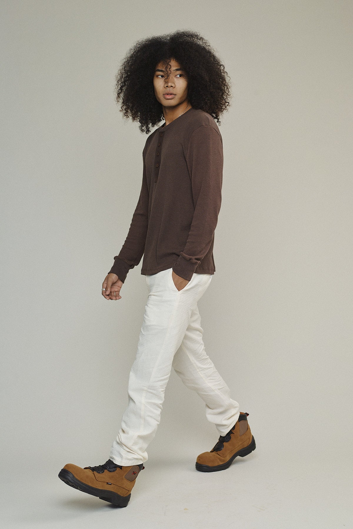 Owl Henley Tee | Jungmaven Hemp Clothing & Accessories / Color: