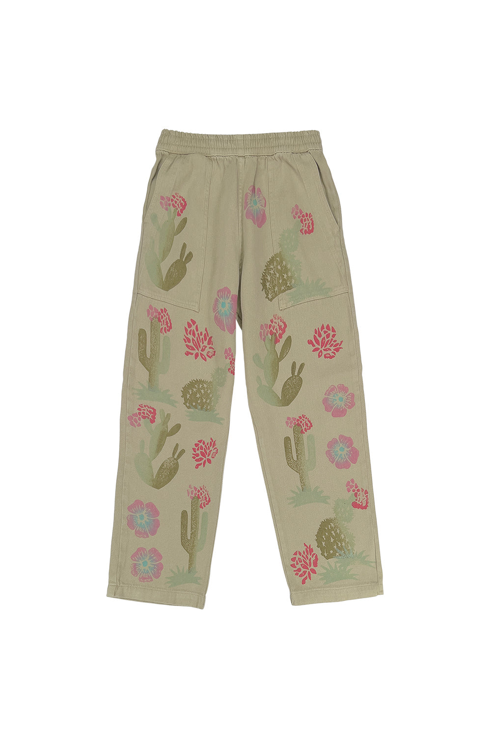  Desert Floral Ocean Pant| Jungmaven Hemp Clothing & Accessories / Color: Desert Khaki