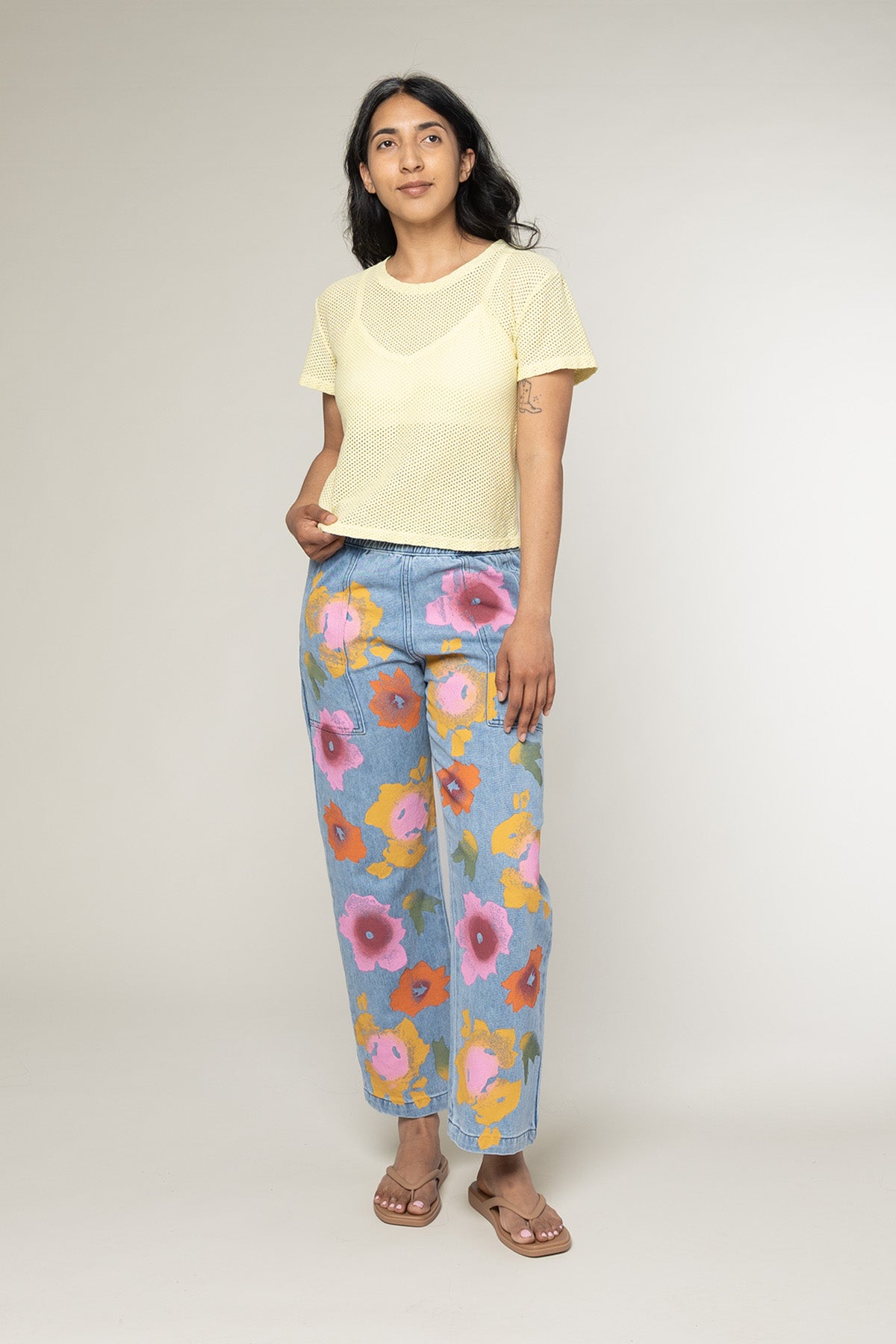Floral Denim Ocean Pant | Jungmaven Hemp Clothing & Accessories