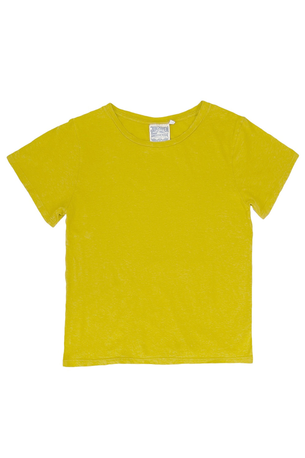Jungmaven Women's Cropped Ojai Tee - Sunshine Yellow