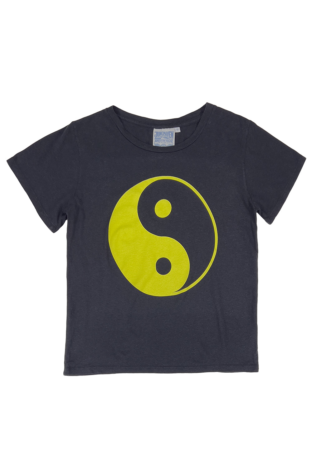 Yin Yang Ojai Tee | Jungmaven Hemp Clothing & Accessories / Color: Limelight on Black