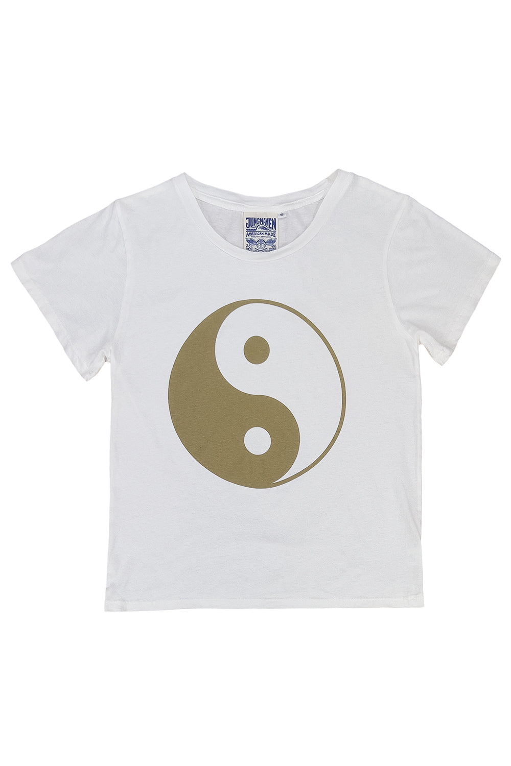 Yin Yang Ojai Tee | Jungmaven Hemp Clothing & Accessories / Color: Desert Khaki on Washed White