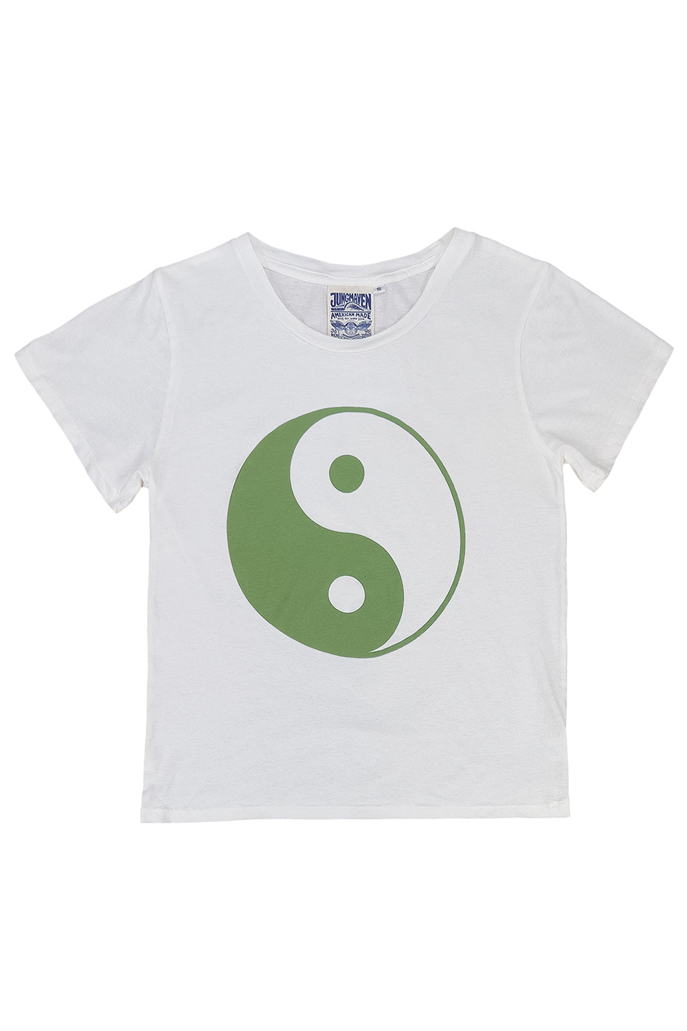 Yin Yang Ojai Tee | Jungmaven Hemp Clothing & Accessories / Color: Pistachio on Washed White