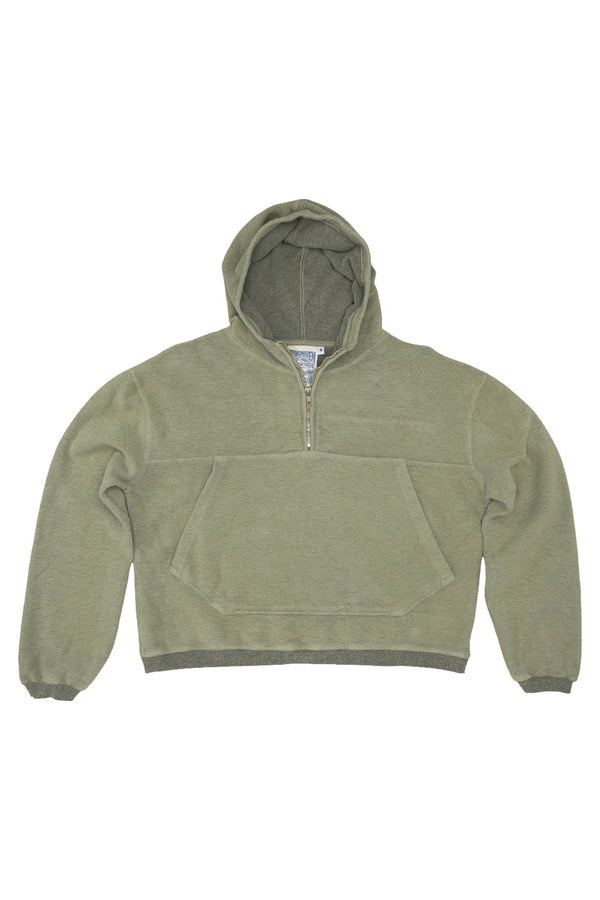 Heathered Osprey Cropped Sweatshirt | Jungmaven Hemp Clothing & Accessories / Color: Olive Green