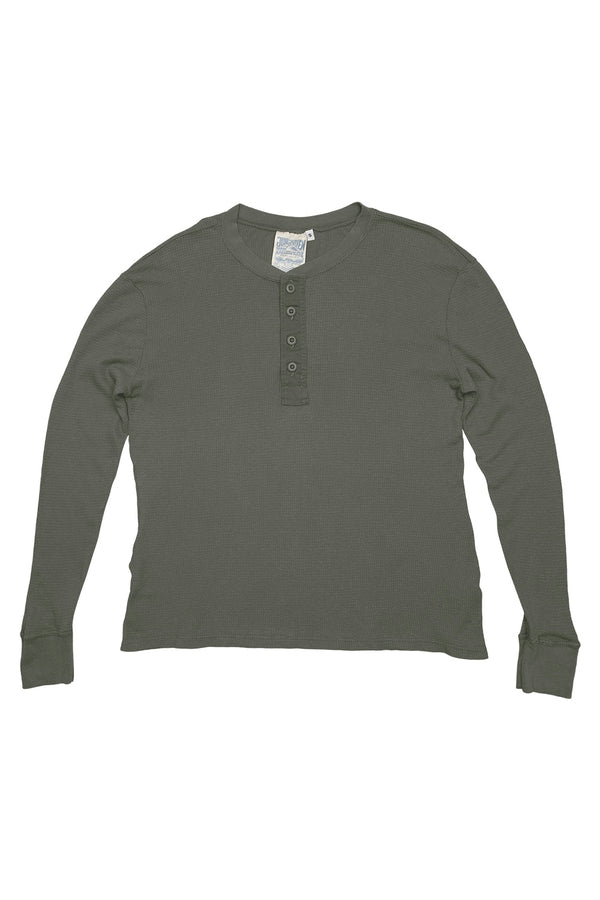 Owl Henley | Jungmaven Hemp Clothing & Accessories / Color: Olive Green