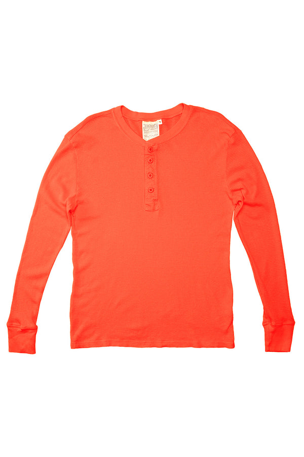 Owl Henley | Jungmaven Hemp Clothing & Accessories / Color: Poppy Red