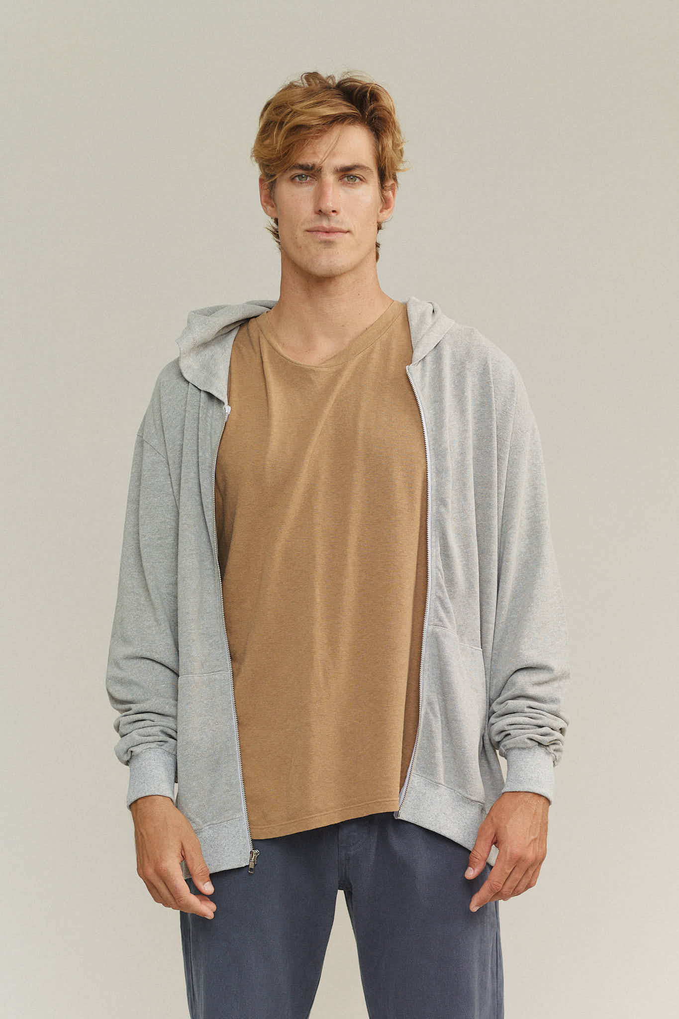 Heathered Aptos Ranch Hooded Zip | Jungmaven Hemp Clothing & Accessories / Color: