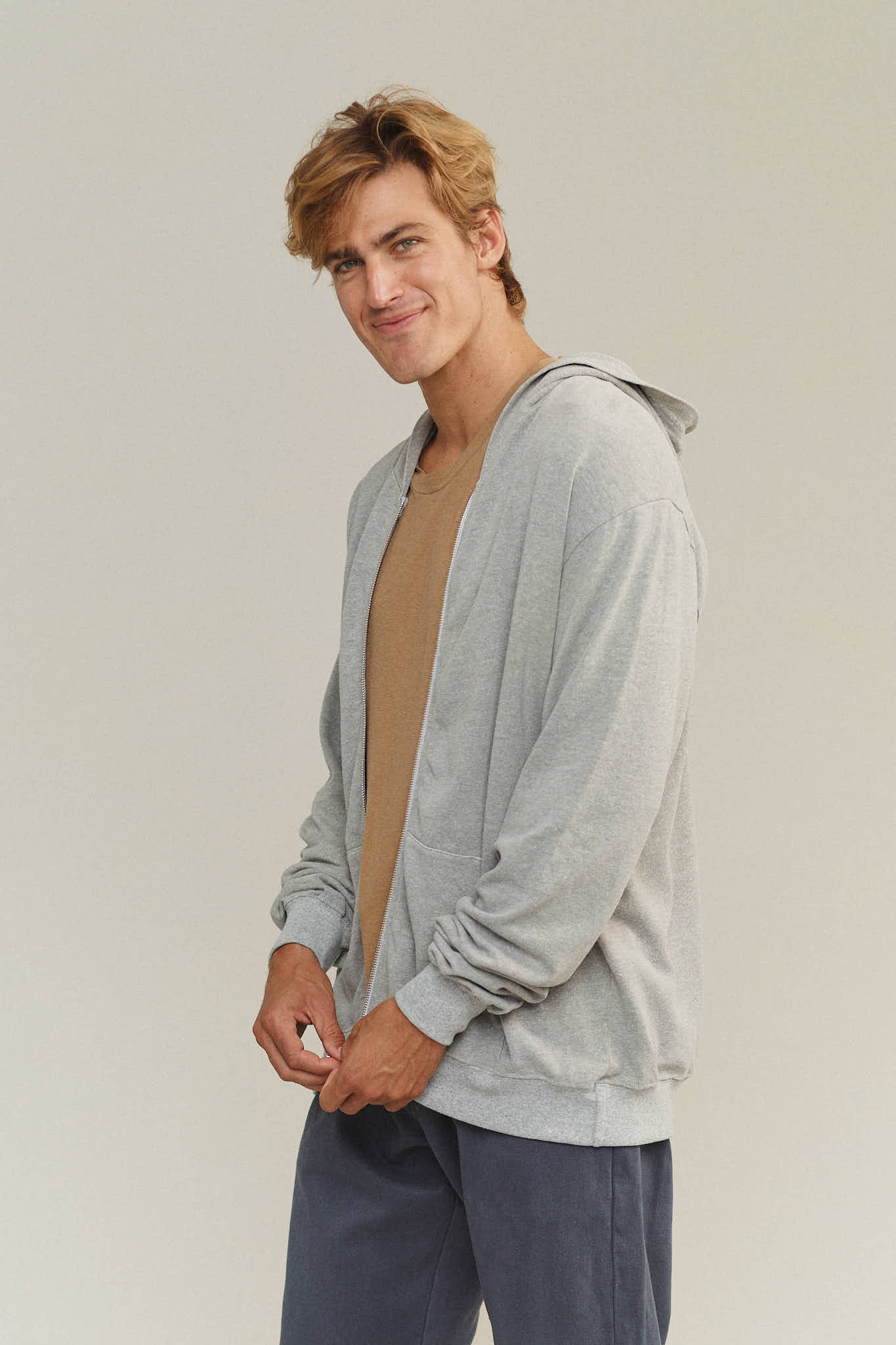 Heathered Aptos Ranch Hooded Zip | Jungmaven Hemp Clothing & Accessories / Color: