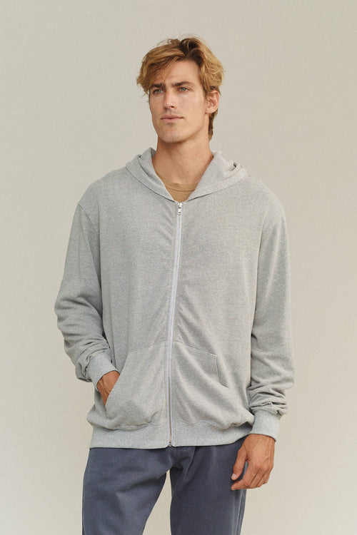 Heathered Aptos Ranch Hooded Zip | Jungmaven Hemp Clothing & Accessories / Color: