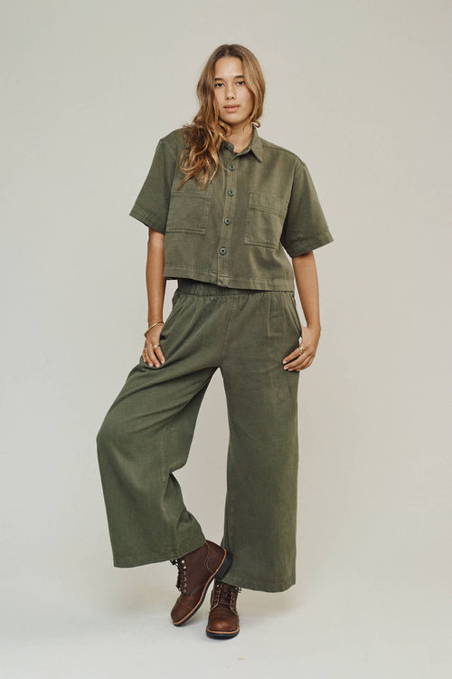 Disco Twill Pant | Jungmaven Hemp Clothing & Accessories / model_desc: Maya is 5’10” wearing Small
