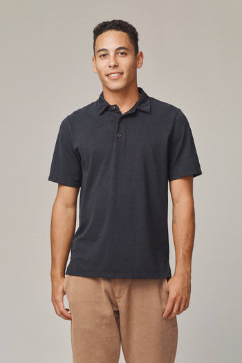 Preston Polo Shirt | Jungmaven Hemp Clothing & Accessories / model_desc: Nick is 6’2” wearing L