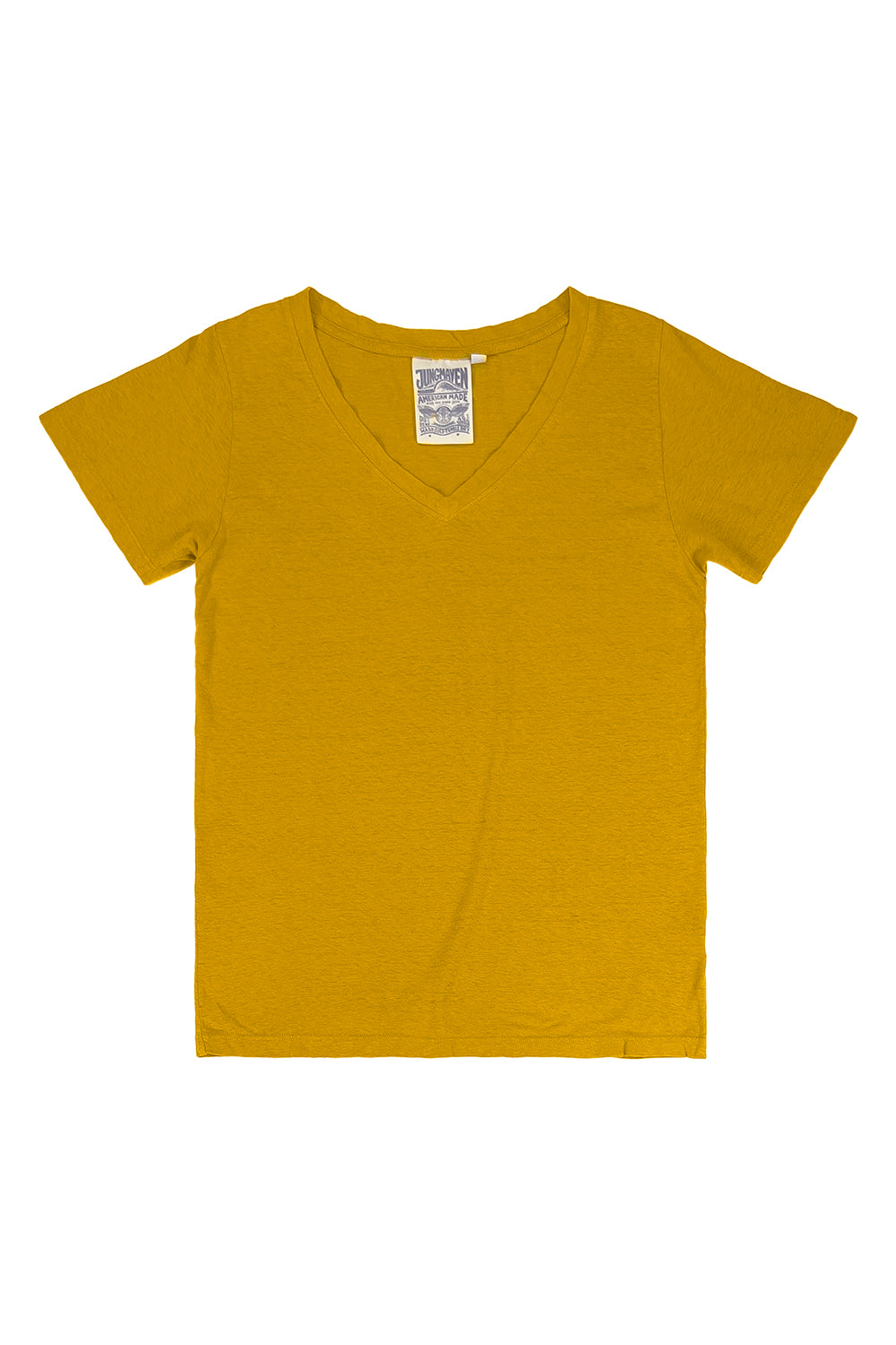 Paige V-neck | Jungmaven Hemp Clothing & Accessories / Color: Spicy Mustard
