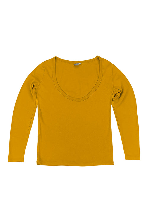Paseo Long Sleeve Tee - Sale Colors | Jungmaven Hemp Clothing & Accessories / Color: Spicy Mustard