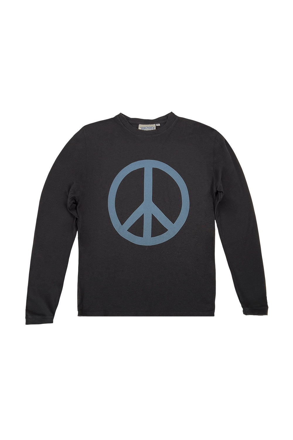 Peace Jung Long Sleeve Tee | Jungmaven Hemp Clothing & Accessories / Color: Coastal Blue on Black