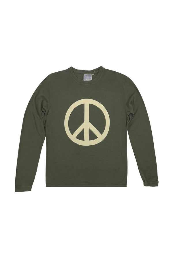 Peace Jung Long Sleeve Tee | Jungmaven Hemp Clothing & Accessories / Color: Olive Green