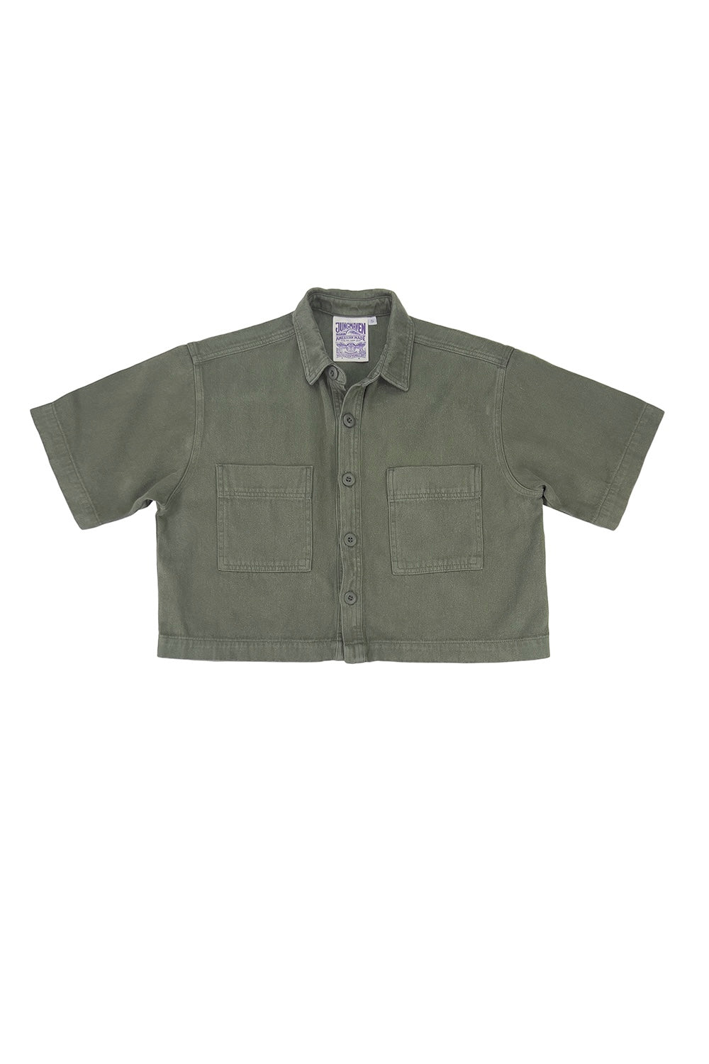 Phinney Twill Shirt | Jungmaven Hemp Clothing & Accessories / Color: Olive Green