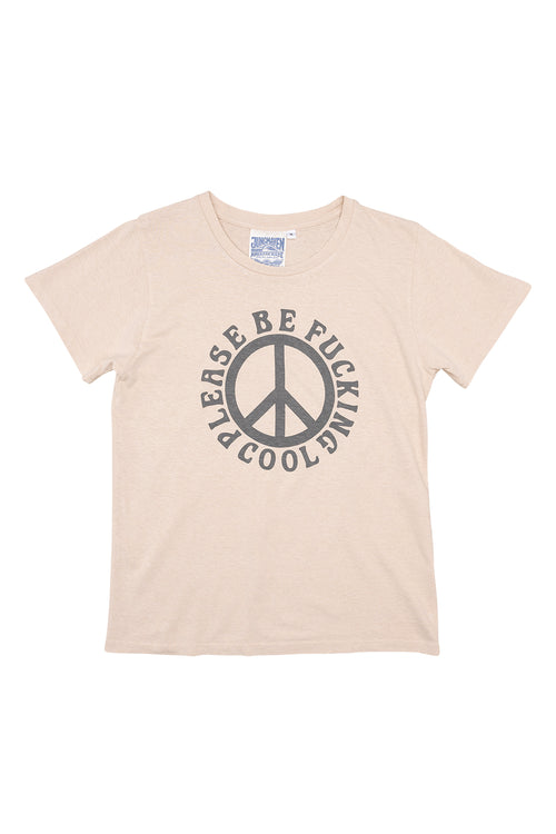 Please Be F#cking Cool Lorel Tee | Jungmaven Hemp Clothing & Accessories / Color: Stucco Beige