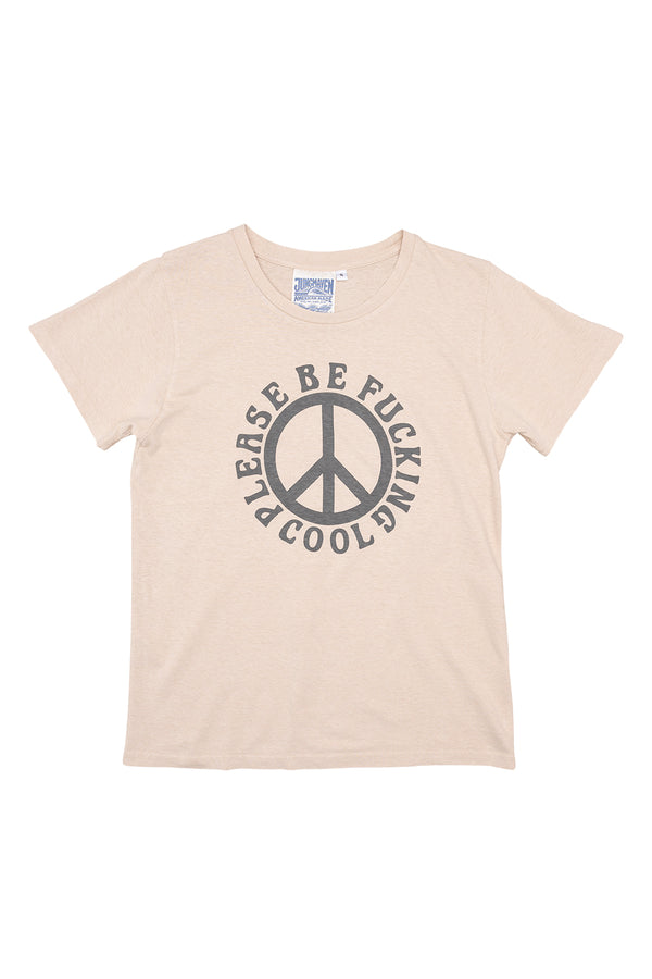 Please Be F#cking Cool Lorel Tee | Jungmaven Hemp Clothing & Accessories / Color: Stucco Beige