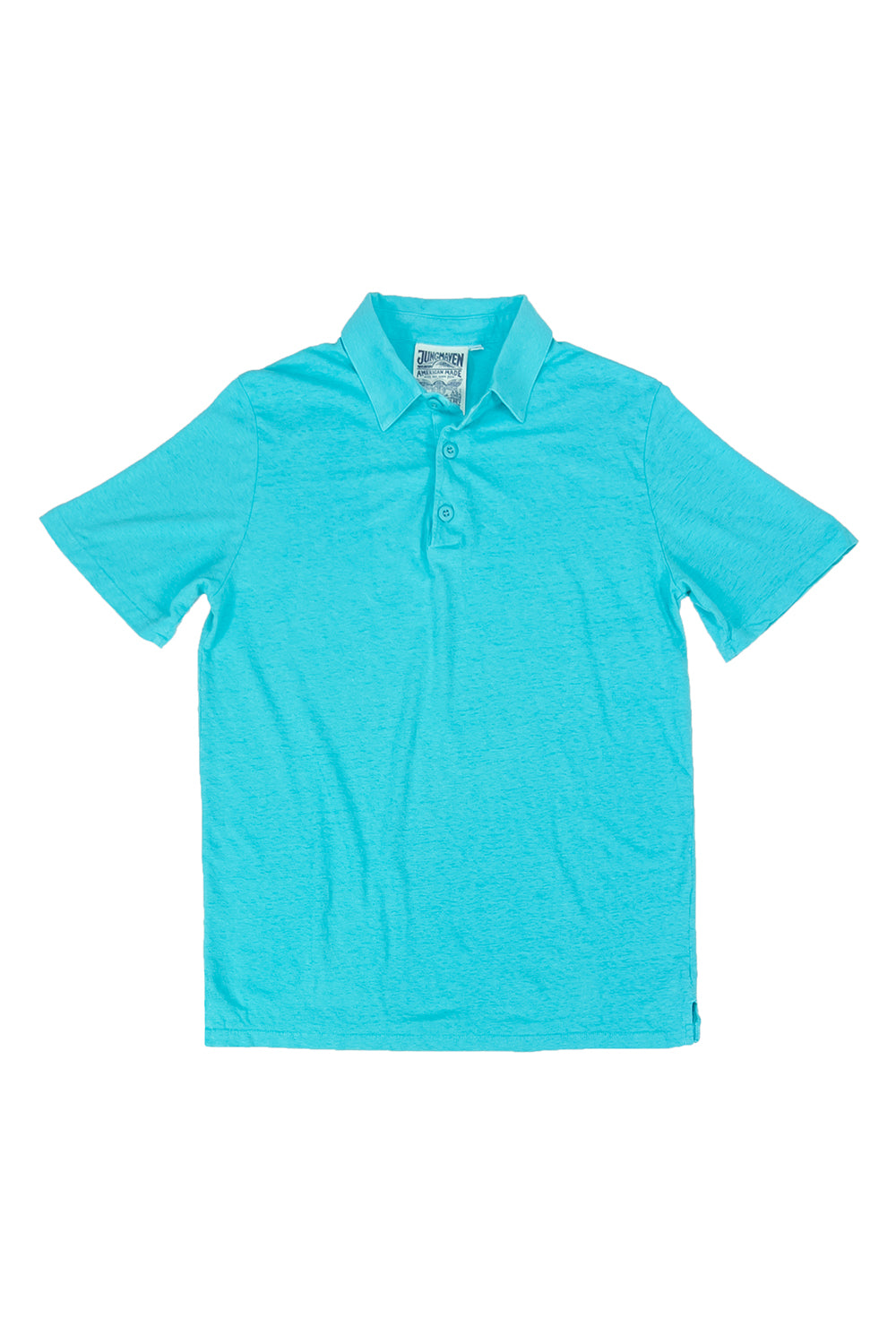 Camden Polo Shirt | Jungmaven Hemp Clothing & Accessories / Color: Caribbean Blue