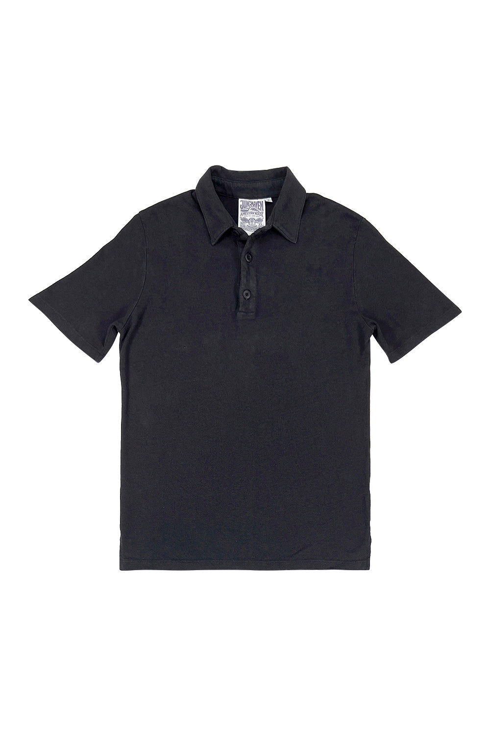 Preston Polo Shirt | Jungmaven Hemp Clothing & Accessories / Color: Black