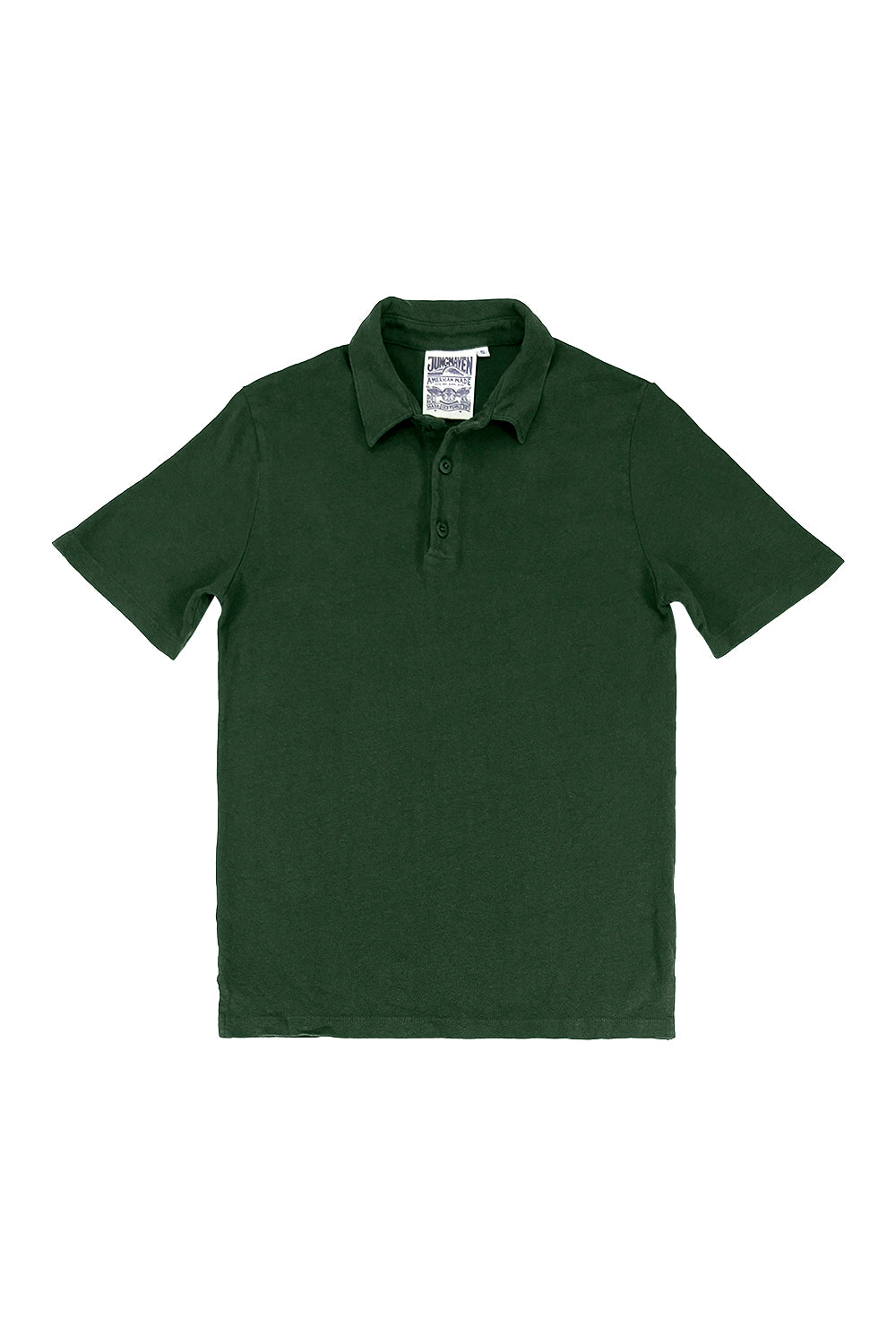 Preston Polo Shirt | Jungmaven Hemp Clothing & Accessories / Color: Hunter Green