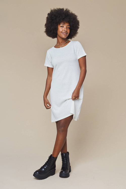 Rae Line Dress | Jungmaven Hemp Clothing & Accessories / model_desc: Abeba is 5’7” wearing XS