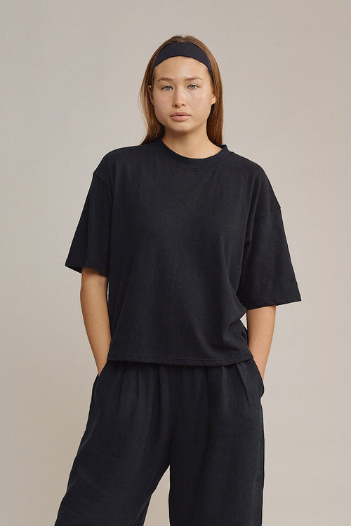 Ramona Tee | Jungmaven Hemp Clothing & Accessories / model_desc: Katriel is 5'9