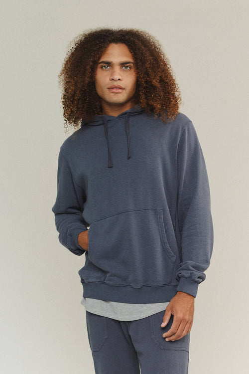 Montauk Hooded Sweatshirt | Jungmaven Hemp Clothing & Accessories / model_desc: Davon is 6’0” wearing Large