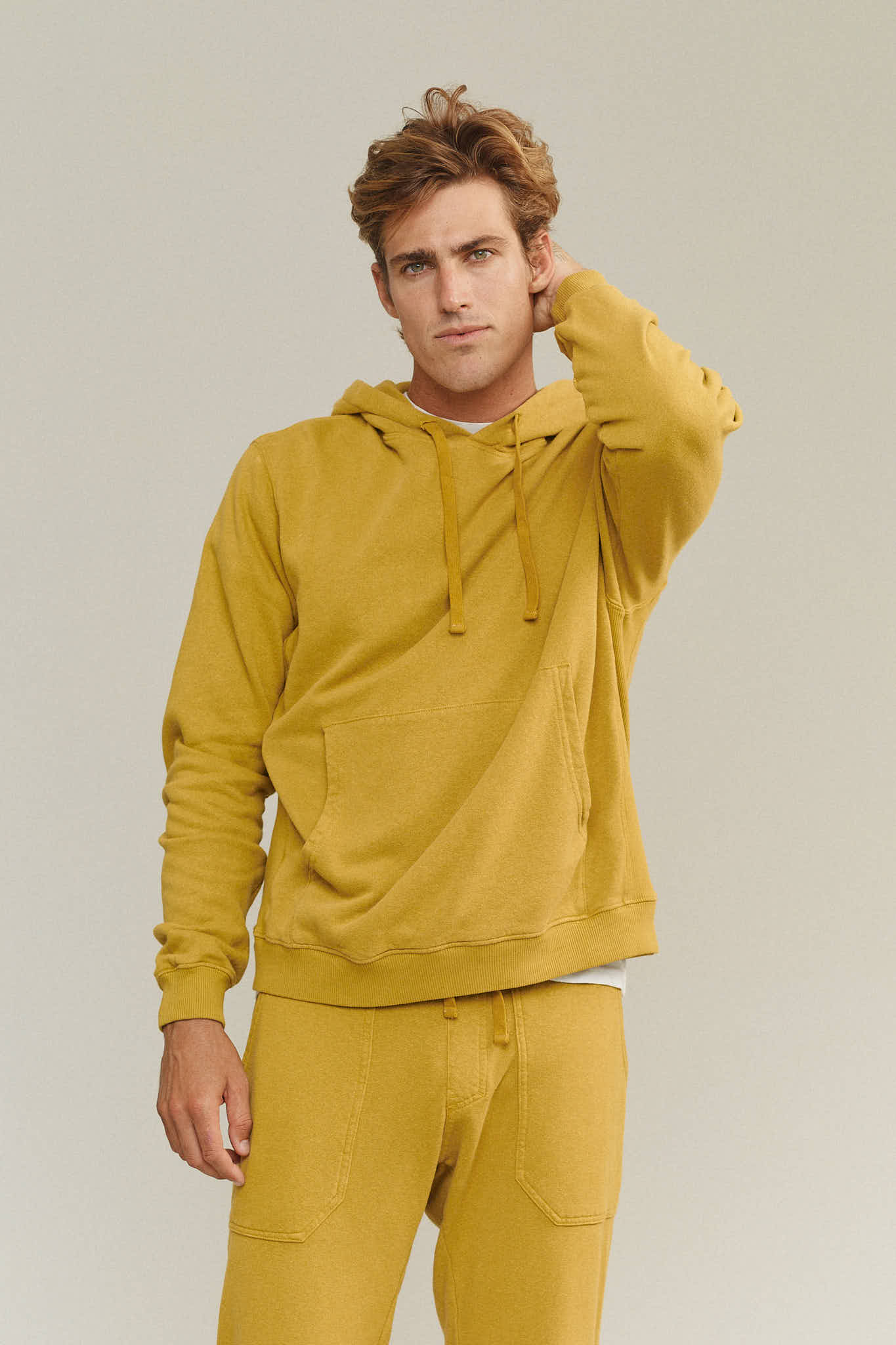 Montauk Hooded Sweatshirt | Jungmaven Hemp Clothing & Accessories / model_desc: Louis is 6’0” wearing Large