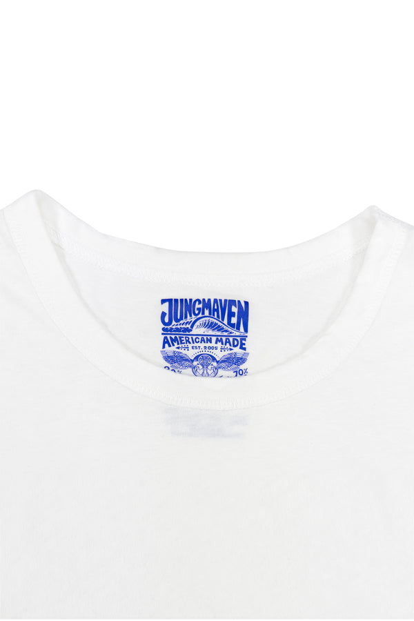 Reversible Tee | Jungmaven Hemp Clothing & Accessories / model_desc: Tag Detail