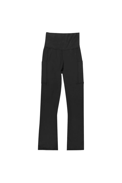 Risa Flared Leggings w Pockets | Jungmaven Hemp Clothing & Accessories / Color: Black