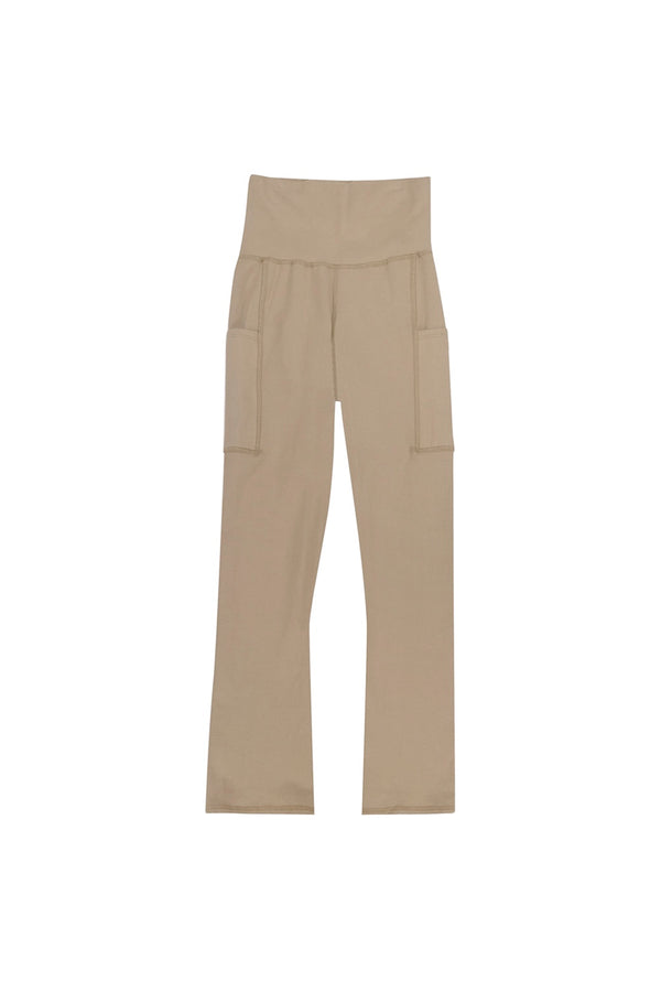 Risa Flared Leggings w Pockets | Jungmaven Hemp Clothing & Accessories / Color: Coyote
