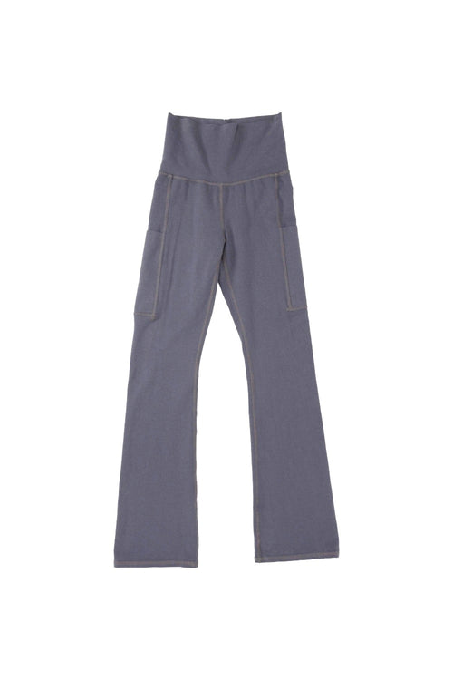 Risa Flared Leggings w Pockets | Jungmaven Hemp Clothing & Accessories / Color: Diesel Gray