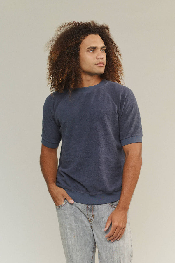 Short Sleeve Raglan Sherpa Sweatshirt | Jungmaven Hemp Clothing & Accessories / Color: