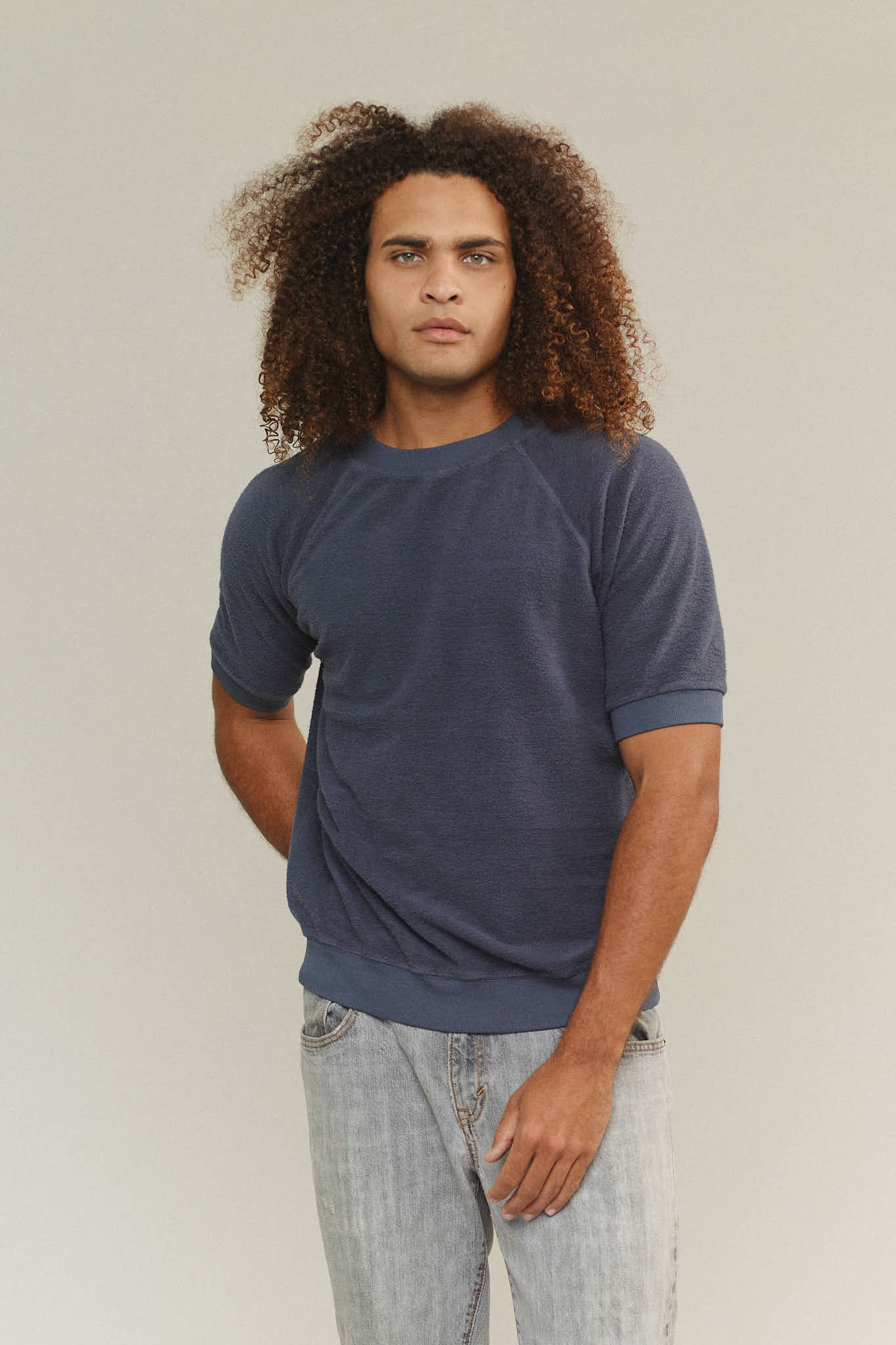 Short Sleeve Raglan Sherpa Sweatshirt | Jungmaven Hemp Clothing & Accessories / Color: