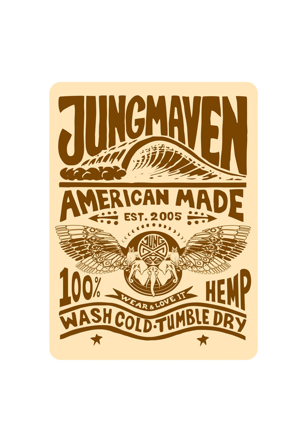 Jungmaven Stickers | Jungmaven Hemp Clothing & Accessories / Color: Shortbread