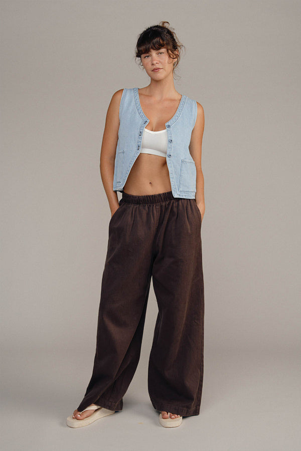 Sienna Denim Vest | Jungmaven Hemp Clothing & Accessories / Color: