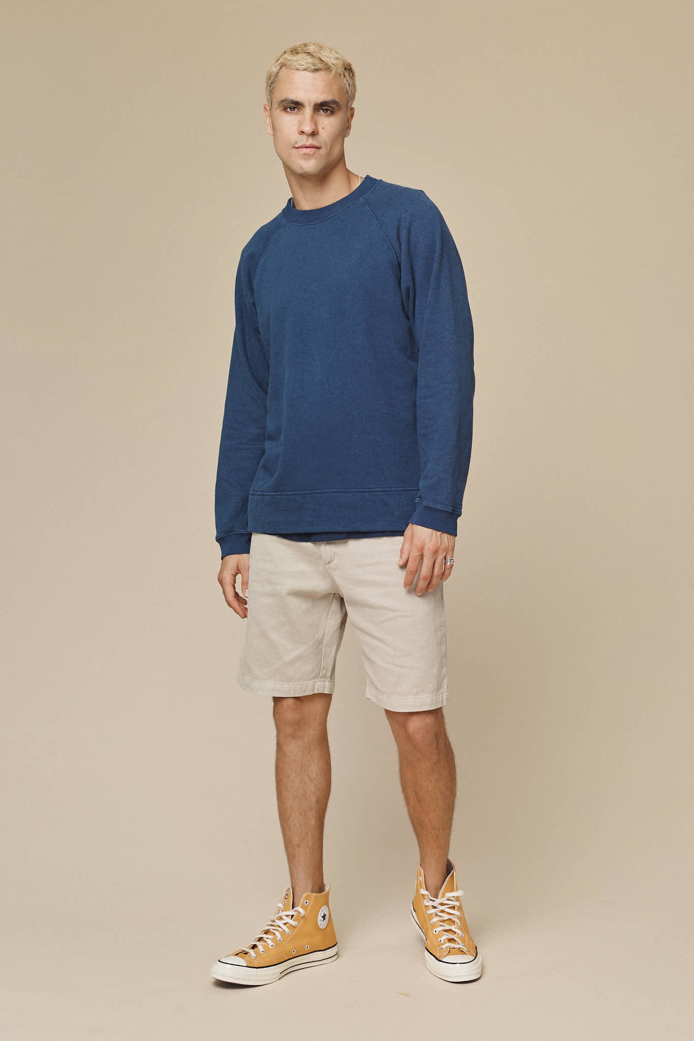 Sierra Raglan Sweatshirt | Jungmaven Hemp Clothing & Accessories / model_desc: Shen is 6’2” wearing L