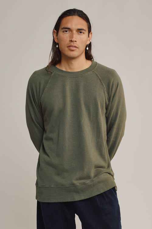 Sierra Raglan Sweatshirt | Jungmaven Hemp Clothing & Accessories / model_desc: Fabian is 6’0” wearing L