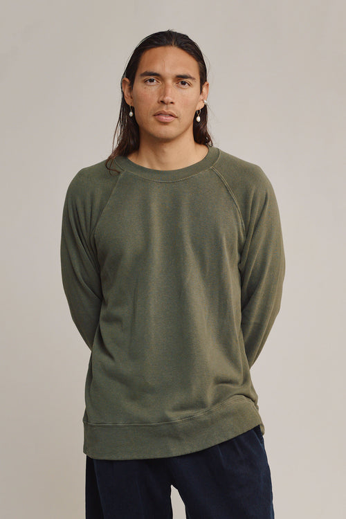 Sierra Raglan Sweatshirt | Jungmaven Hemp Clothing & Accessories / model_desc: Fabian is 6โ0โ wearing L