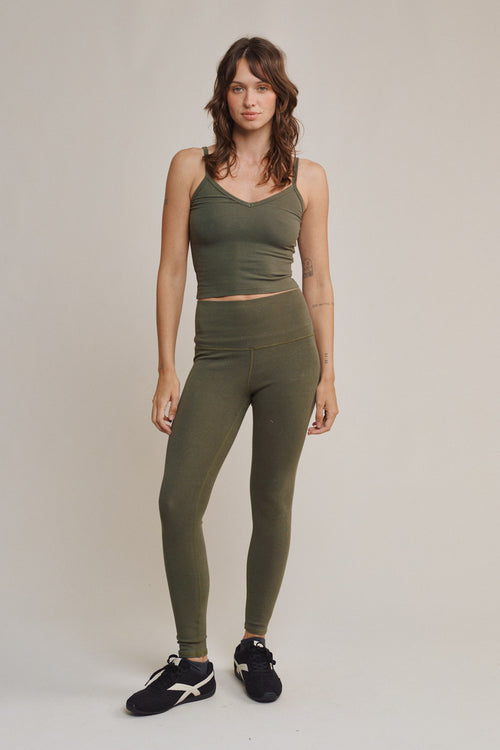 Orosi Leggings | Jungmaven Hemp Clothing & Accessories / model_desc: Tatchi is 5β9β wearing XS