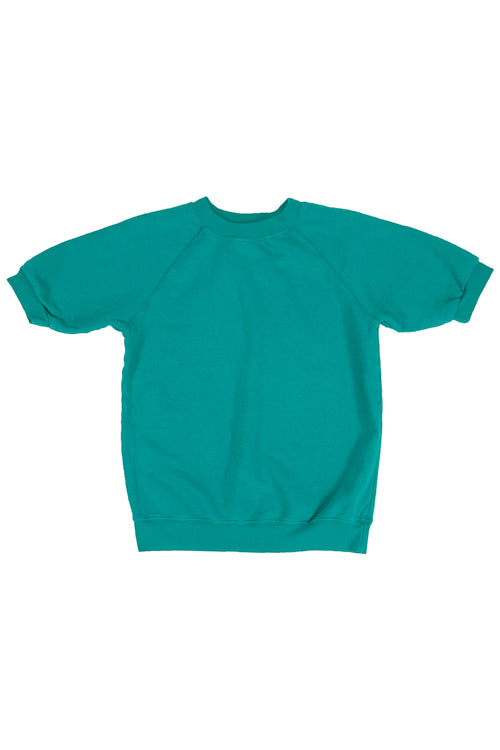 Short Sleeve Raglan Fleece Sweatshirt - Sale Colors | Jungmaven Hemp Clothing & Accessories / Color: Ivy Green